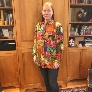 Cote de France Whacky Vintage Silk Blouse